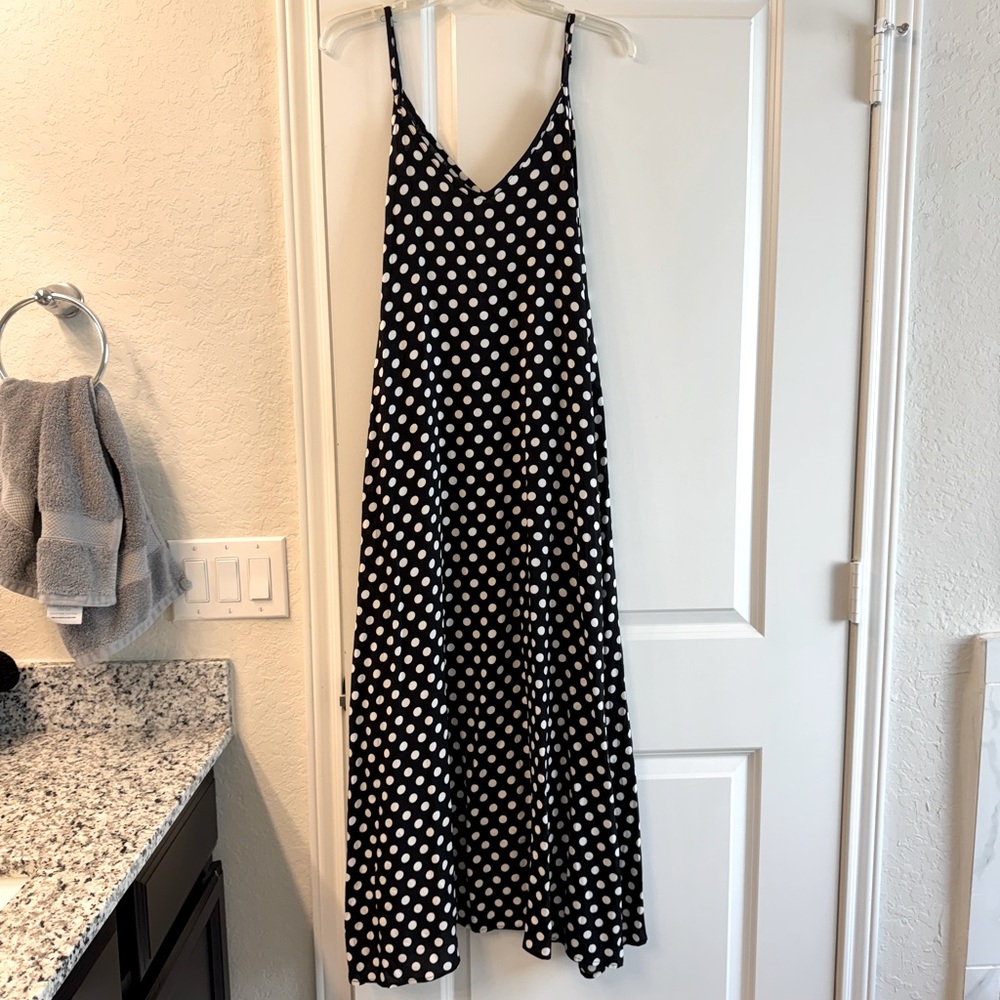 Polka Dot Black and White Dress